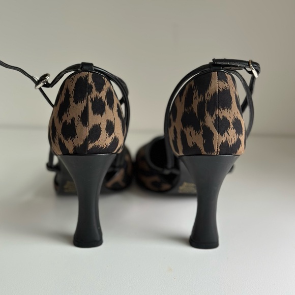 Vintage 90s Leopard Print Heels - Picture 4 of 5